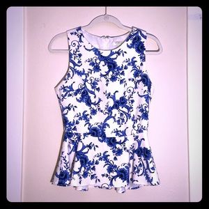 Paisley Floral Peplum Top